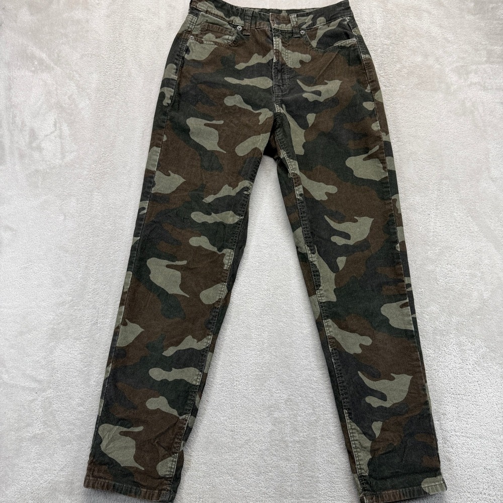 American Eagle Outfitters Pants Women's 2 Camo‎ Corduroy Mom Jeans Super Stretch
